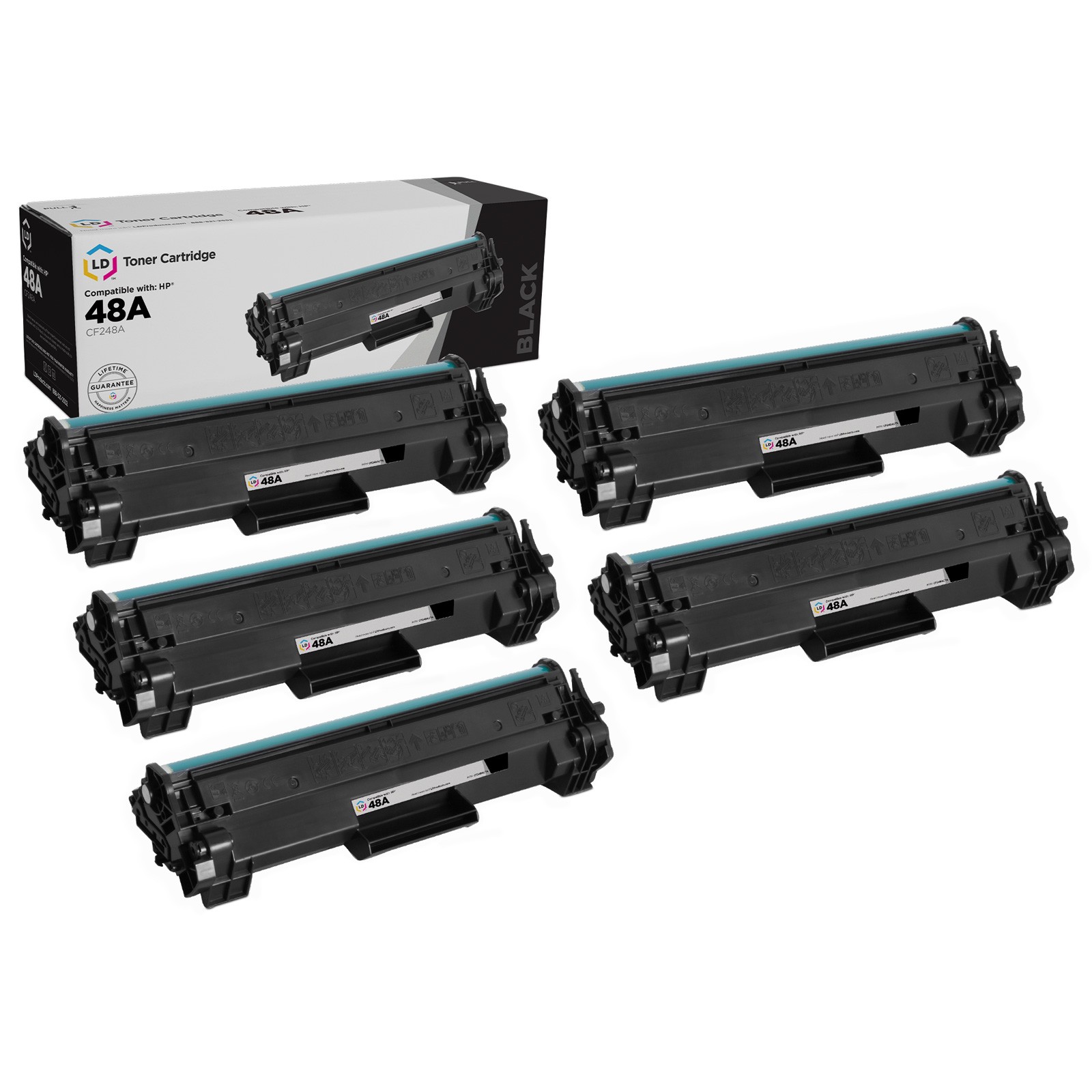 LD Compatible Replacement Fits for HP 48A CF248A Black Toner 5PK Fits for M15w