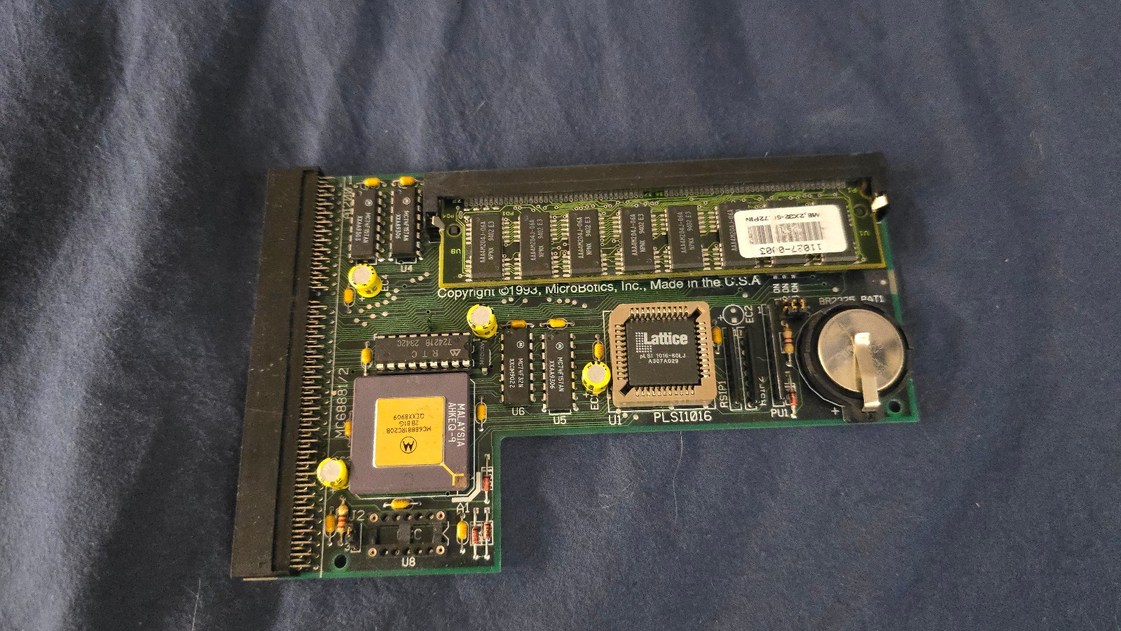 Commodore Amiga 1200 Accelerator Microbotics MBX 1200z 1993 68881 20MHZ 8MB RAM