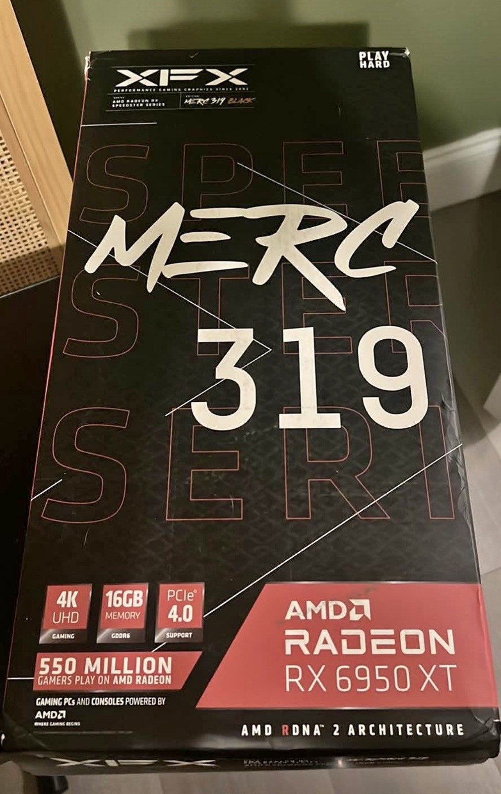 XFX Speedster MERC 319 AMD Radeon RX 6950 XT BLACK Gaming 16GB  Graphics Card