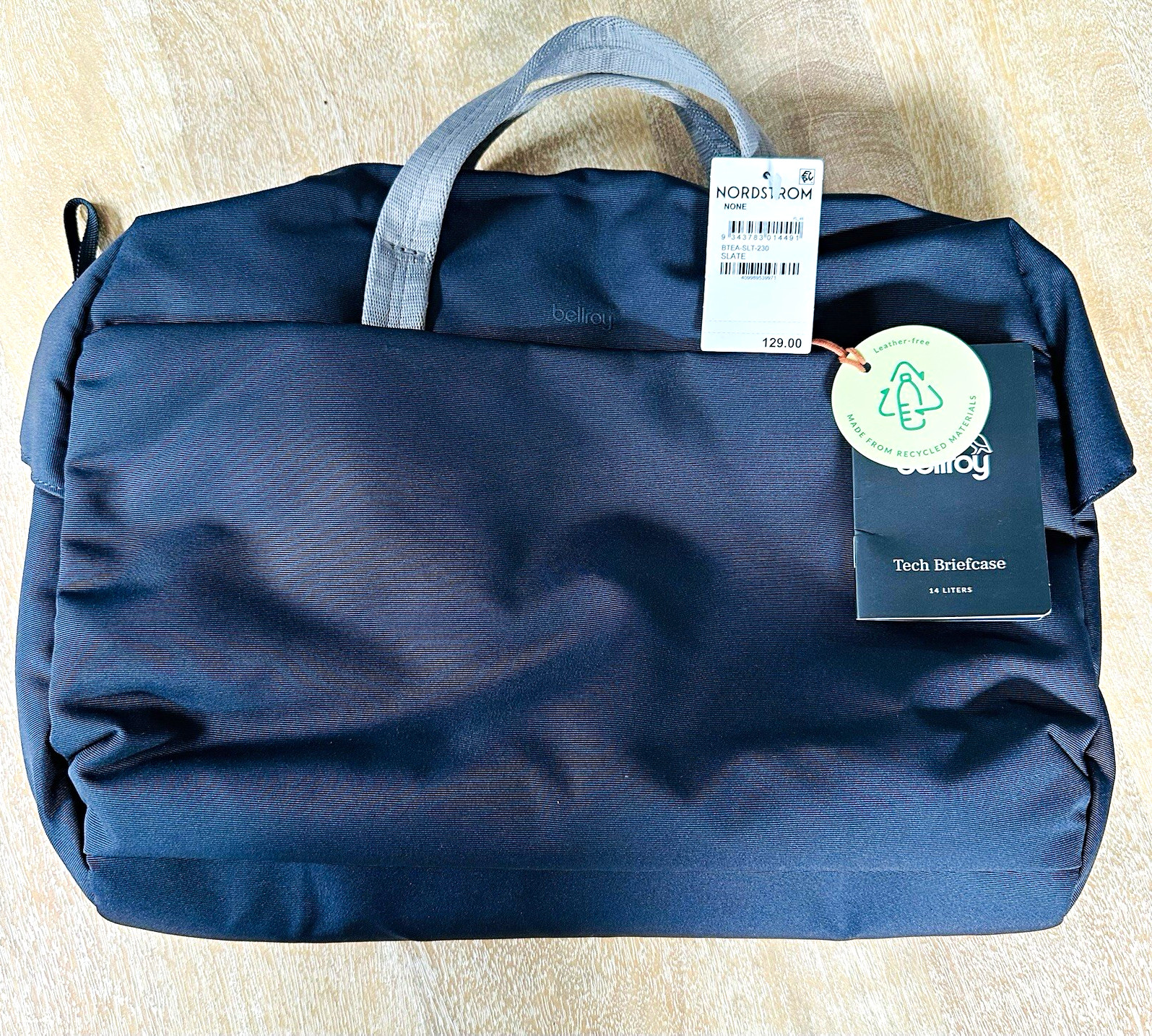 Bellroy Tech Briefcase 14L Slate Gray Laptop Messenger Bag NWT BTEA-SLT-230⁠
