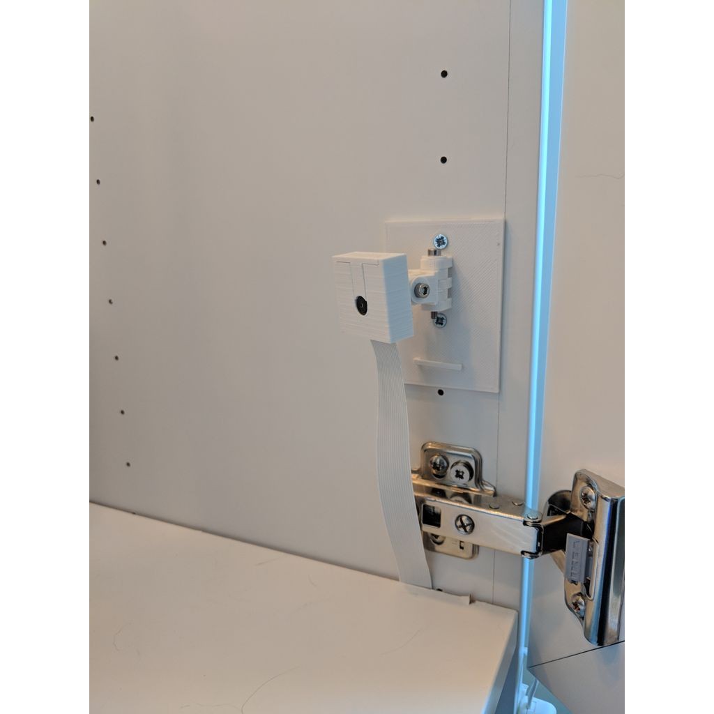 Raspberry Pi camera mount for IKEA cupboardenclosure 3d Printed