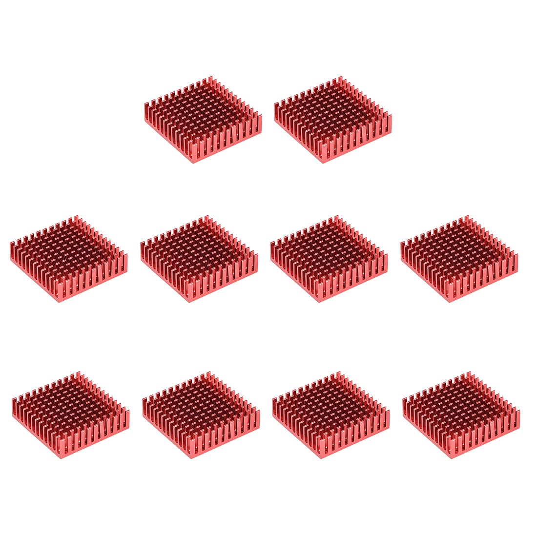 Electronic Radiators Heatsink for Stepper Motor,3D Printer 40x40x11mm Red 10pcs