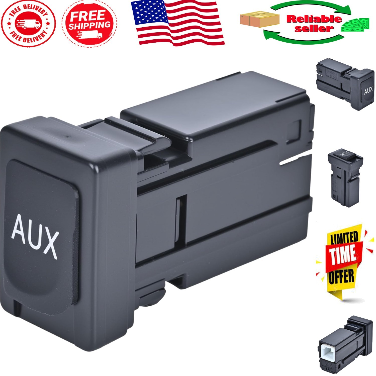 Easy Plug-and-Play Aux Input Jack Replacement for Toyota Corolla, Tundra & More