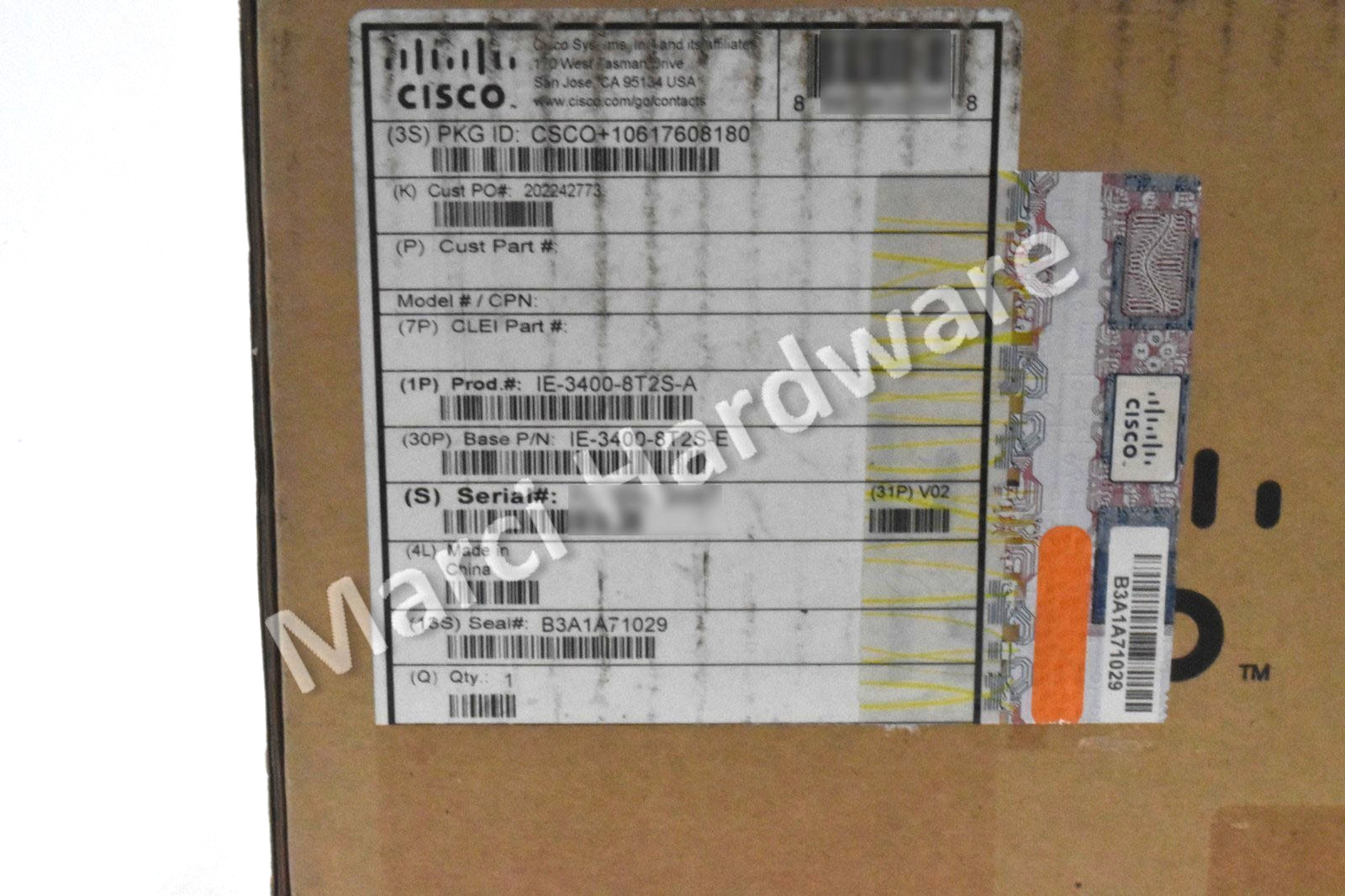 New Cisco IE-3400-8T2S-A Industrial Ethernet Switch CLEAN SERIAL#