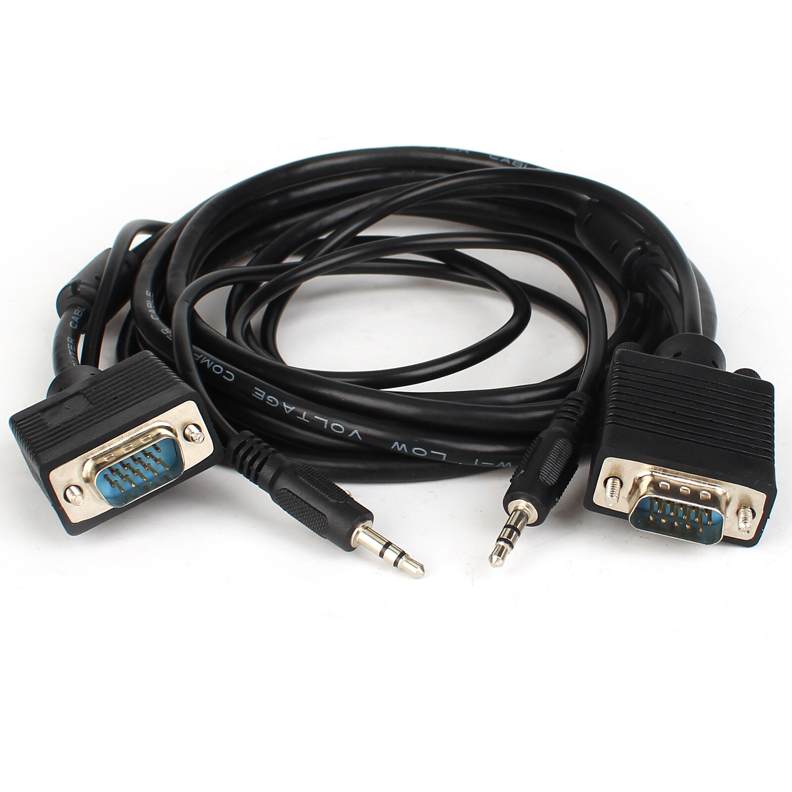 25FT 30 FT 15 PIN SVGA SUPER VGA Monitor Male -Male Cable Black CORD FOR PC TV