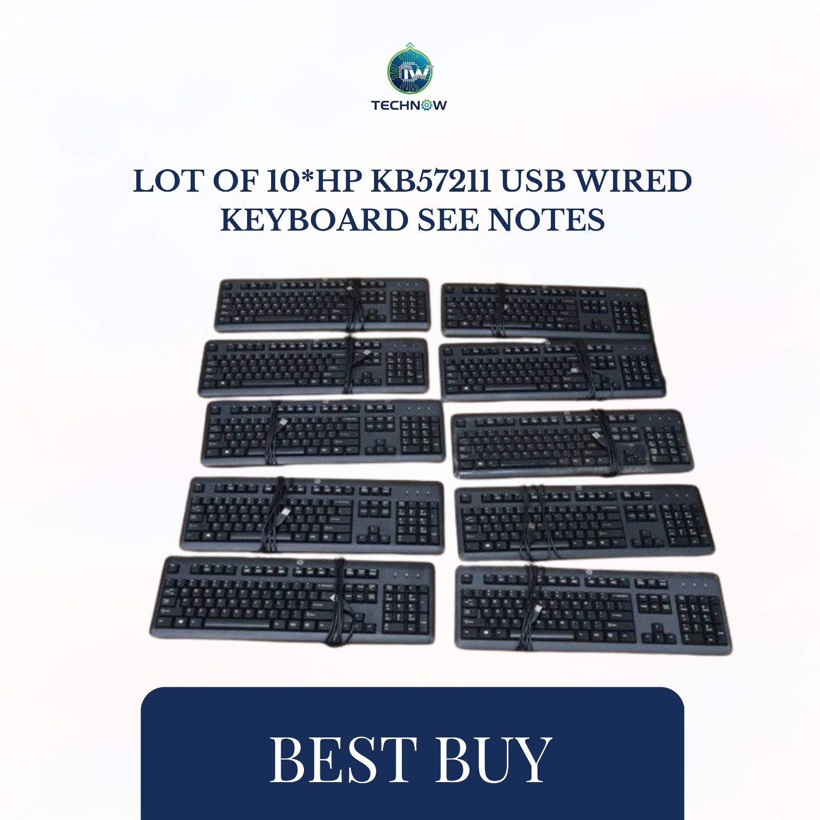 Lot of 10 *mixed Brans USB Wired Keyboard Hot
