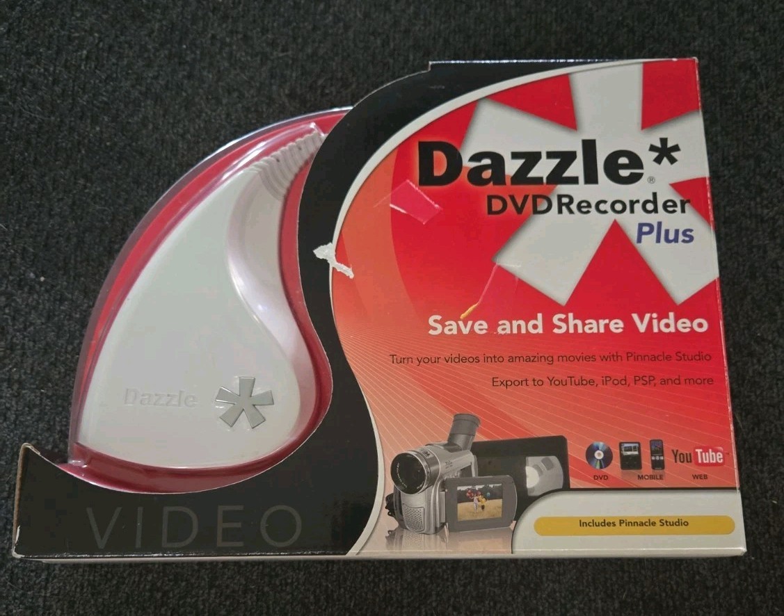 Pinnacle Studio Dazzle DVD Recorder Plus Save & Share Video Device 