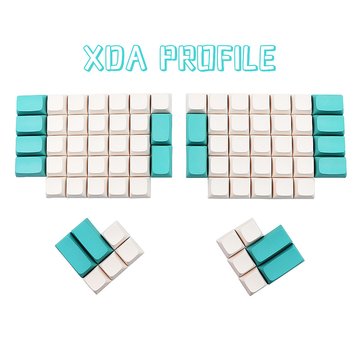 Ergodox Blank Keycaps Set XDA Profile Thick PBT Keycap For Ergo Dox Keyboard