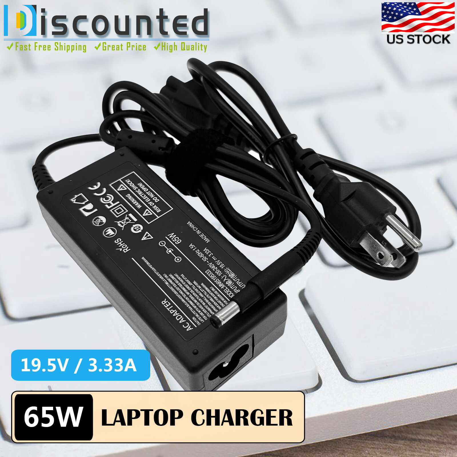 AC Adapter Charger For HP Pavilion 15-b123nr 15-b023cl 15-b041dx 15-b085nr +Cord