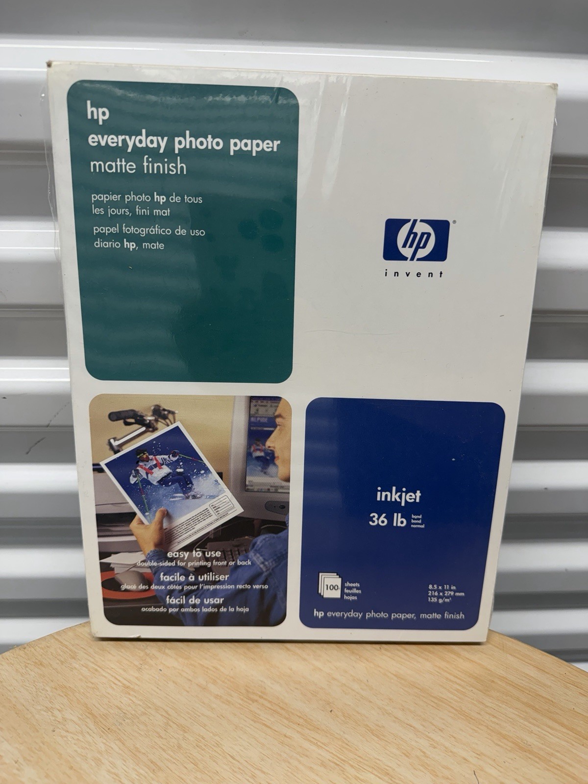 HP Invent Matte Inkjet Photo Paper 8.5" x 11" 36 lb 100/Pack C7007A New Sealed