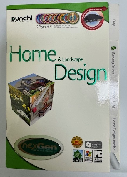 Home & Landscape Design - nexGen New Technology - Punch Software NEW - Brand New