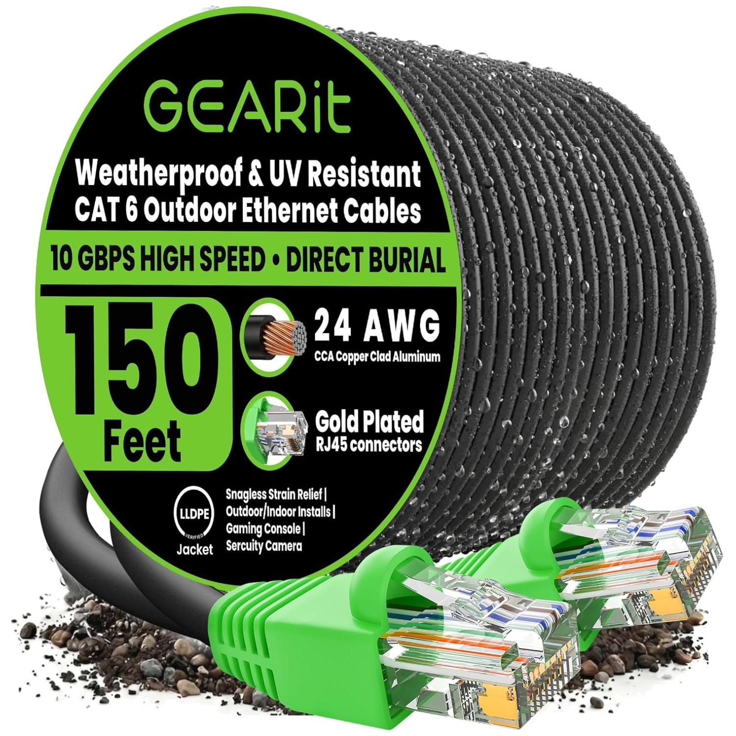 High-Speed Cat 6 Ethernet Cable 150ft - Reliable Connection