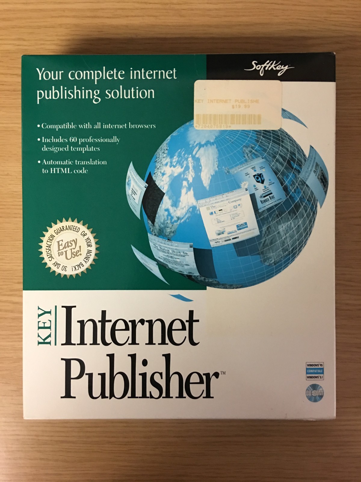 KEY Internet Publisher™ by SoftKey® CD-ROM (1997) Factory Sealed