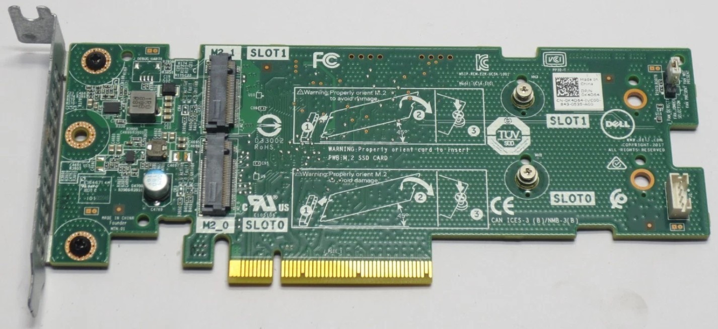 Dell Boot-Optimized Server Storage Adapter PCIe Card (Dual-Slot), 0K4D64