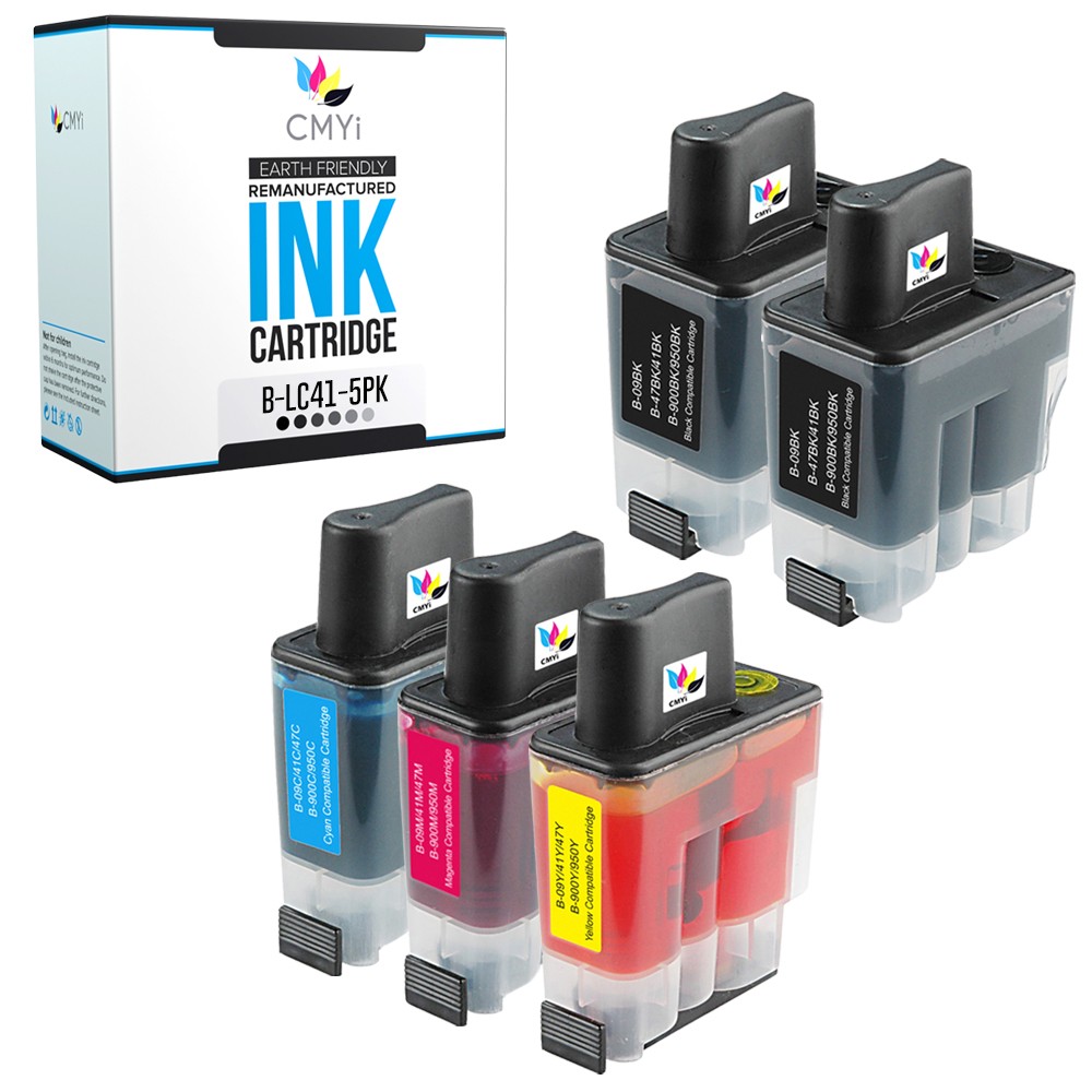 Compatible CMYi 5-PK LC41 Series Ink Cartridges fits Brother MFC-3240C, 3340CN