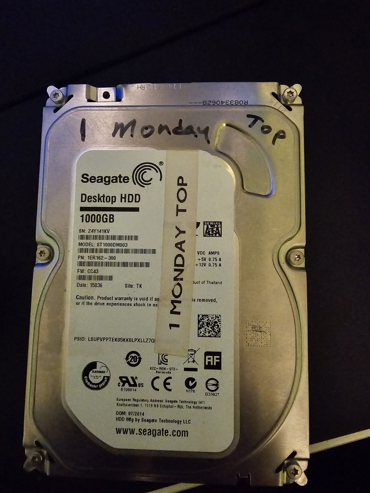 4 seagate and 1 WD HDD