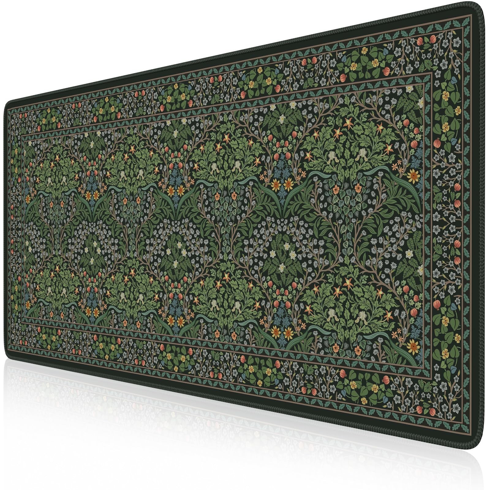 Retro Mouse Pad, Desk Pad Mat, Full Desk Large Mousepad, Green