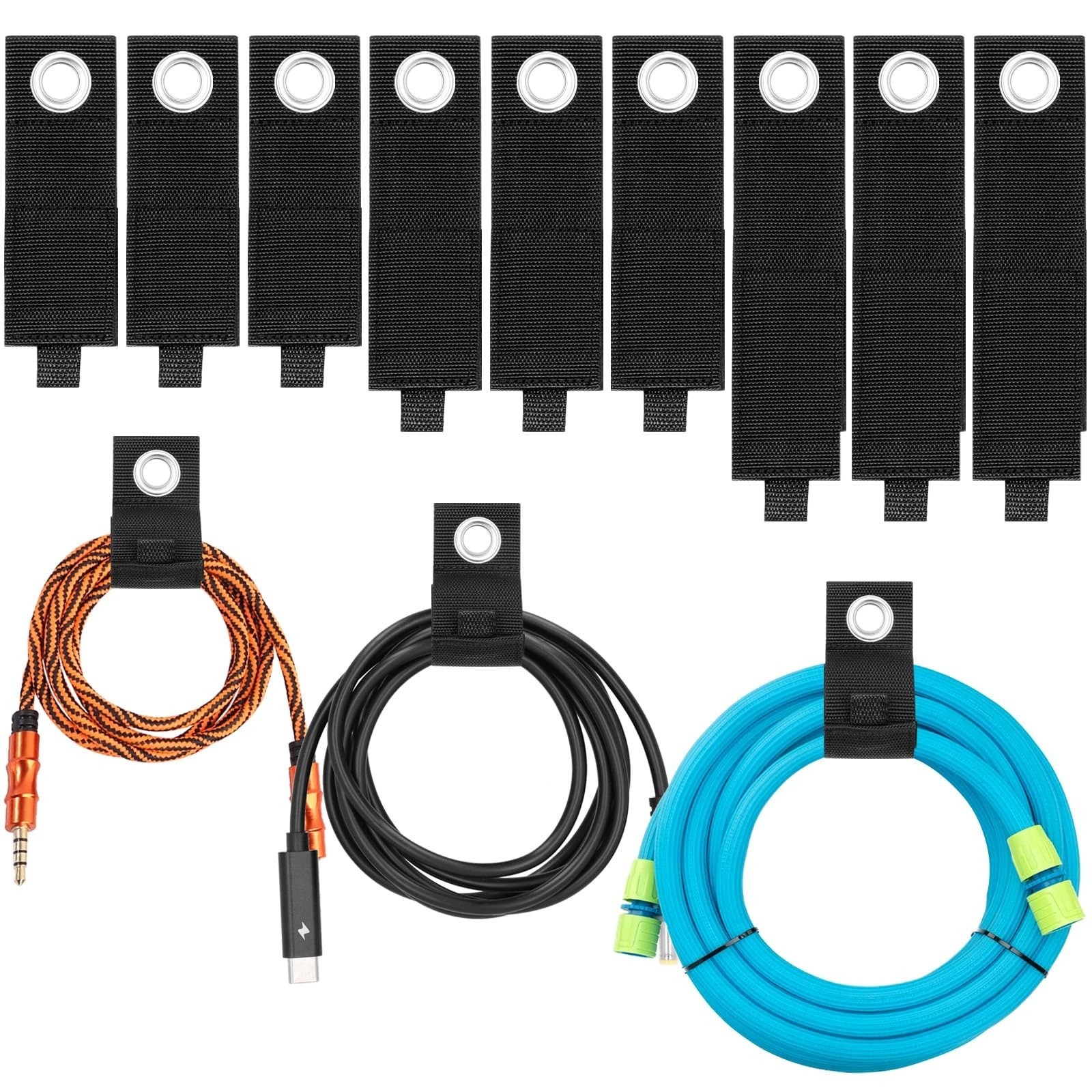 Heavy-Duty Storage Straps Extension Cord Organizer, 55 lb Hold, Garage Cable