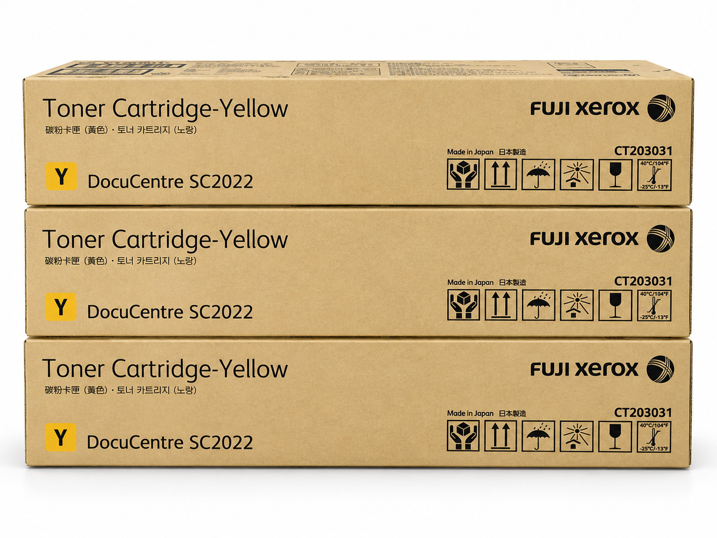 3x Genuine Fuji Xerox CT203031 Yellow Toner DocuCentre SC2022 MPS - TRACKED POST