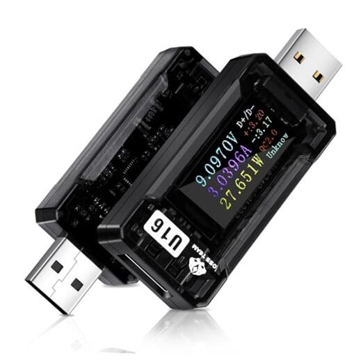  USB Tester,4-25V 5.0A LCD USB Digital Voltage Current Power Tester 