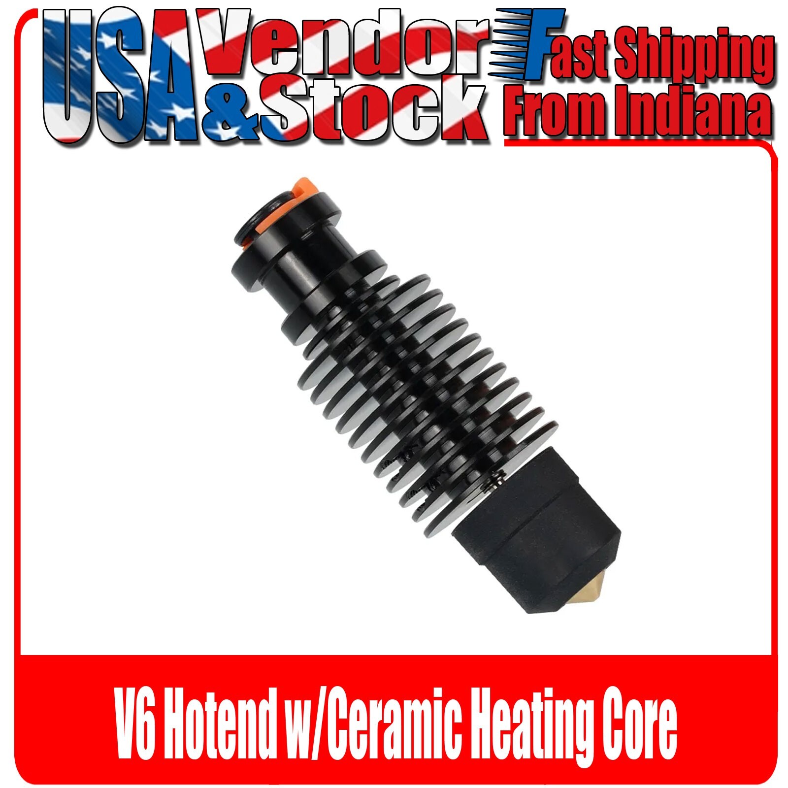 V6 Hotend, CHC Ceramic Heating Core, Bi-metal Heatbreak, 24v50w, V6  Hotend