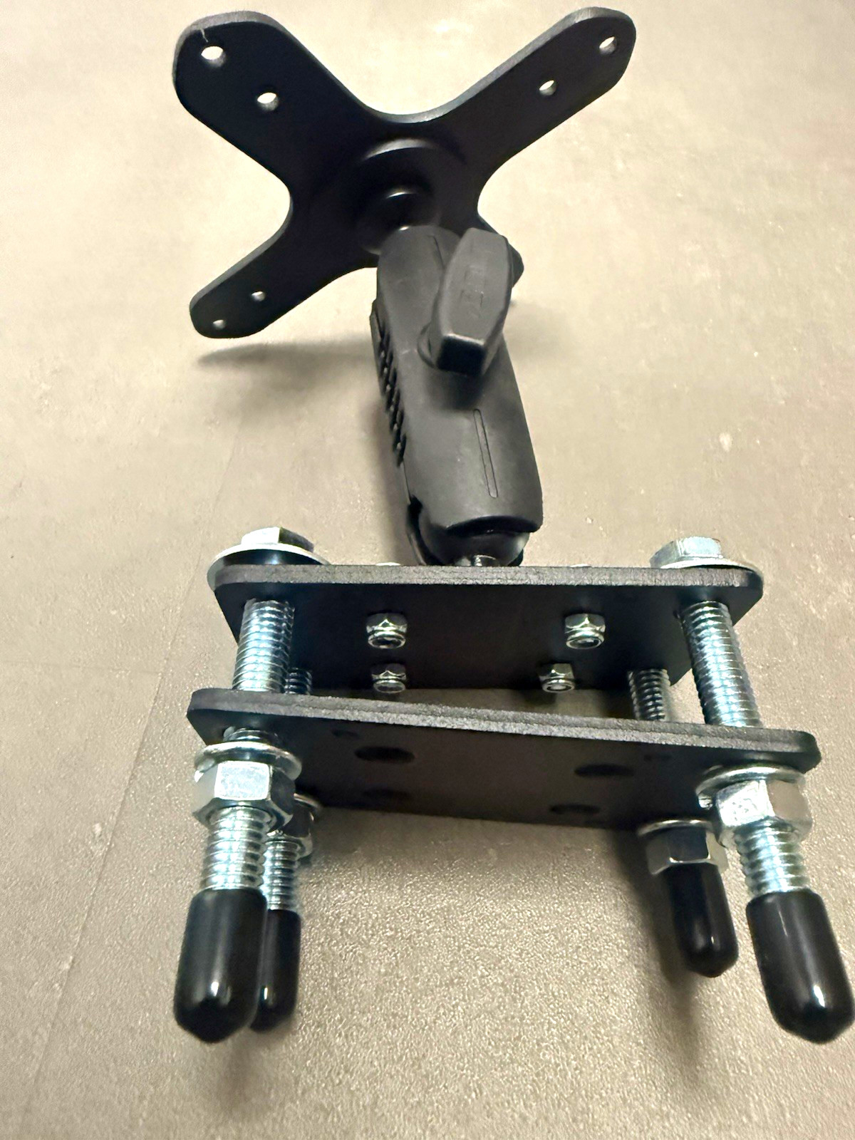 Single Monitor Desk Clamp Mount Tilt VESA 4-Hole Plate Bracket Black