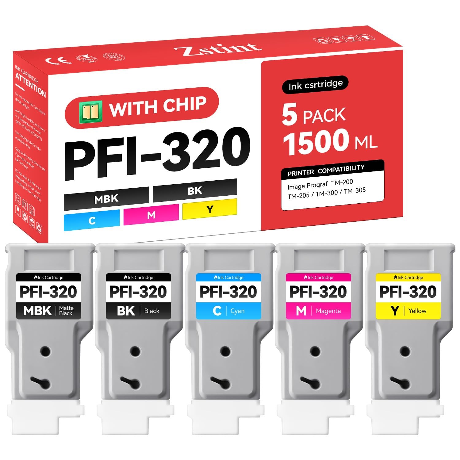 PFI-320 Pigment Ink Tank Set 5-Pack Ink-5 Pack, Pack