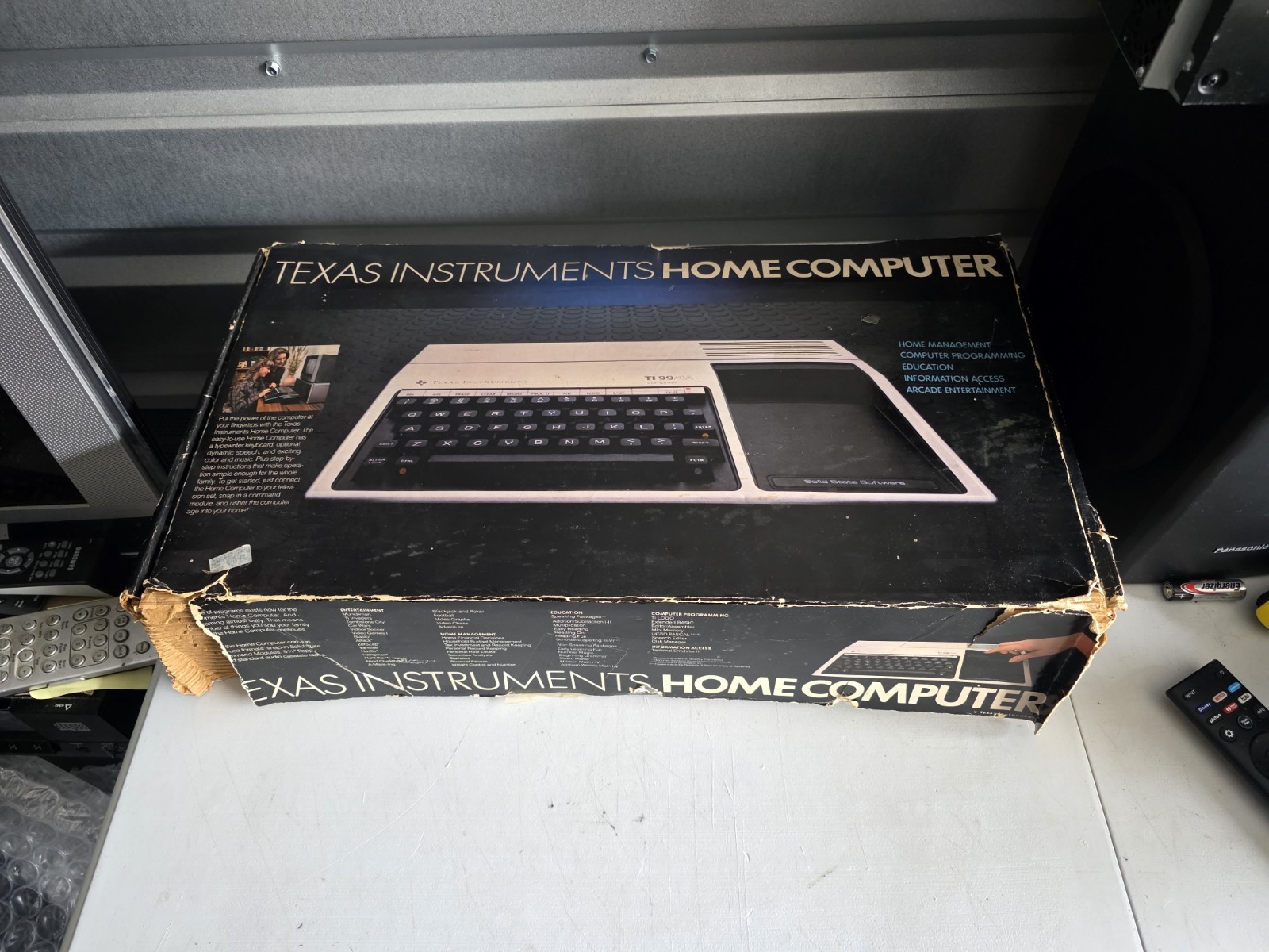 Texas Instruments TI-99/4A  Home Computer In Box  W Cables And Manuals. 