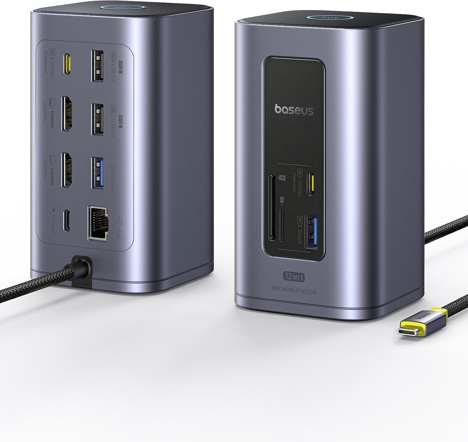 Baseus Nomos Air 12 in 1 Docking Station, Dual Monitor Laptop Docking Station
