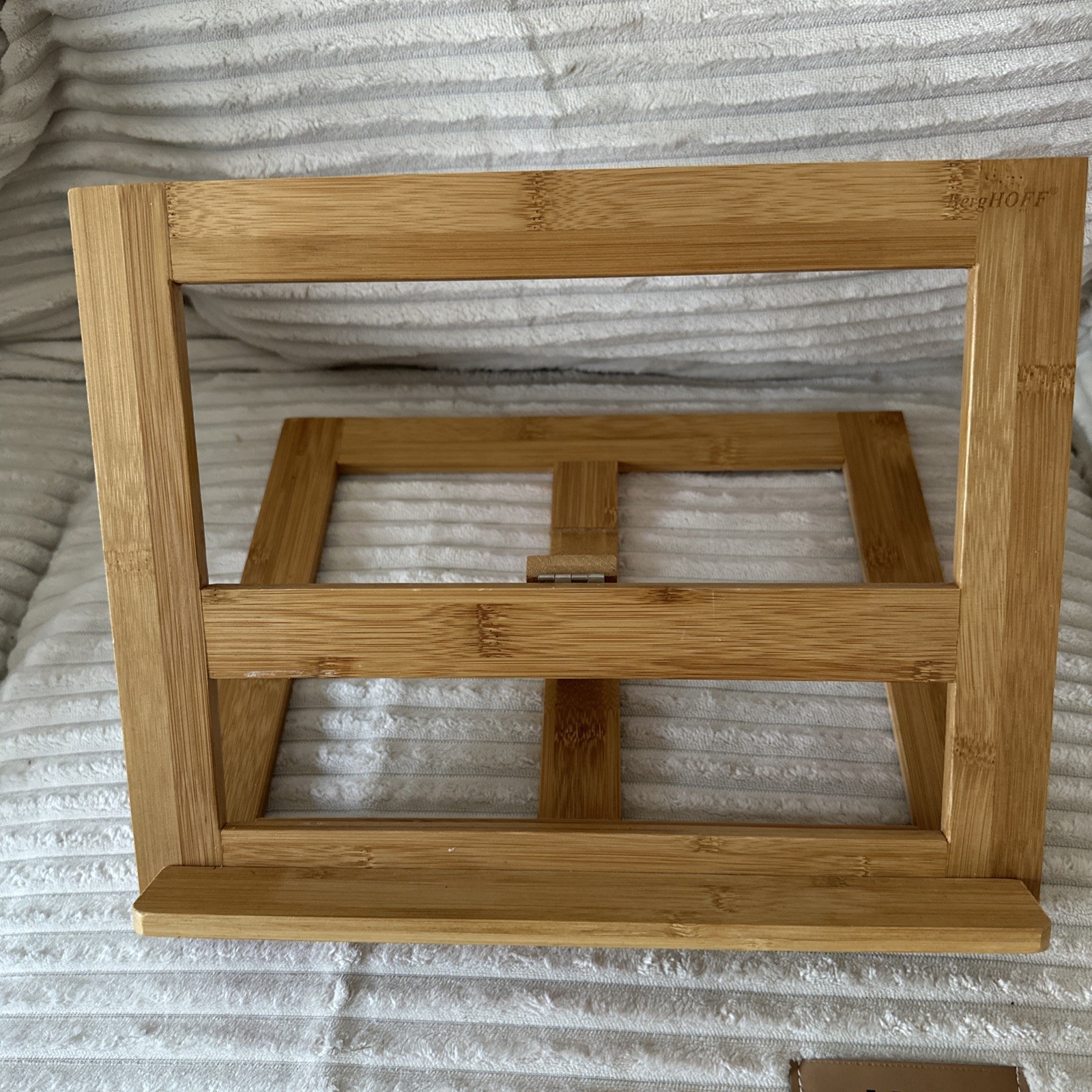 Bamboo Cookbook Stand Adjustable Reading Book Recipe Holder