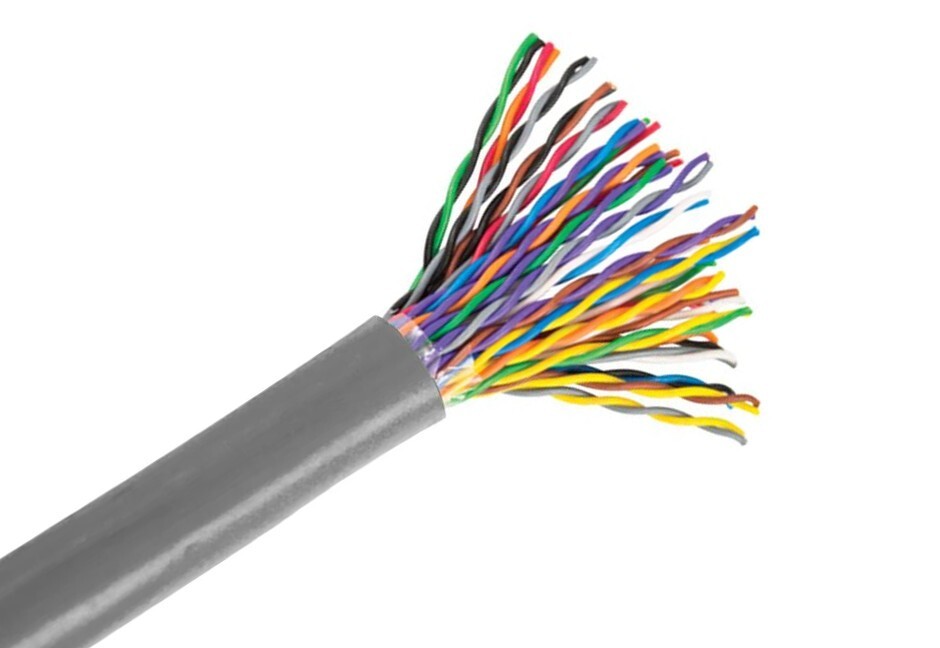 CAT5e Riser CMR 350MHz 25 Pair 24AWG Bulk Trunk Backbone Cable Gray - 50FT