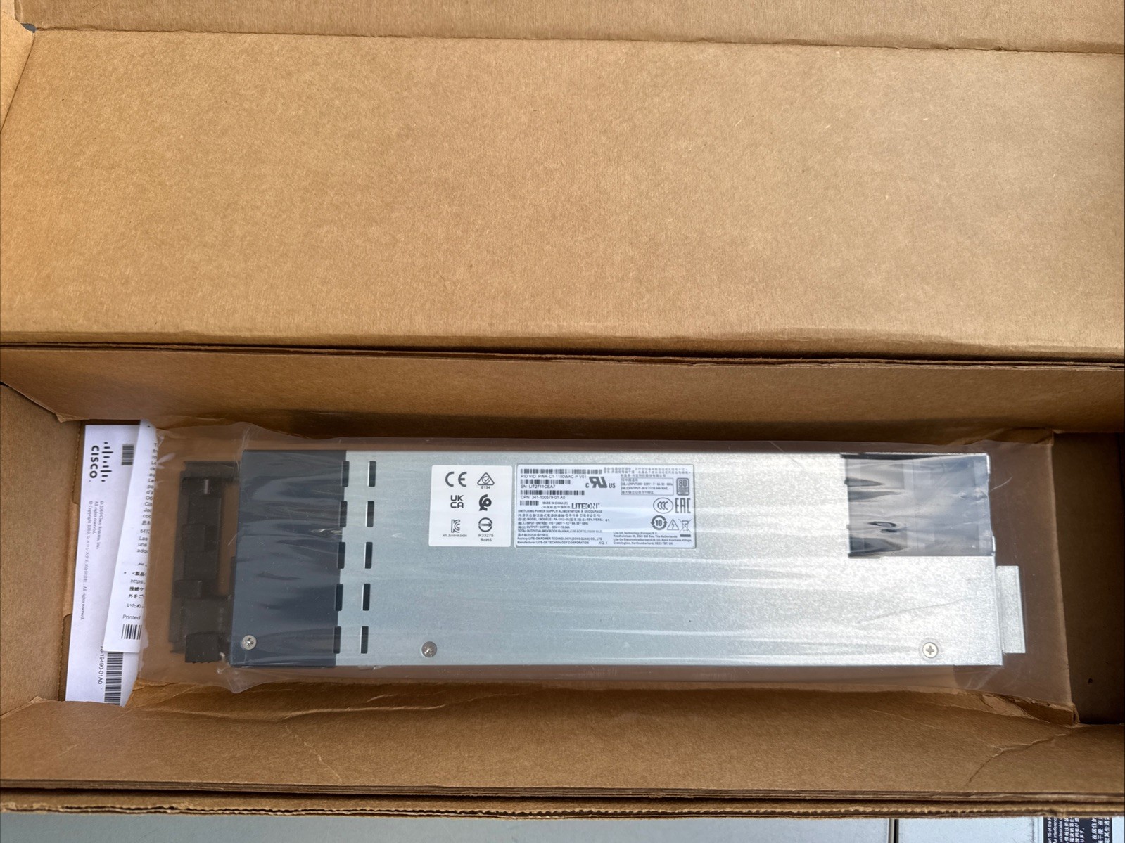 Cisco Catalyst 1100W AC Power Supply | PWR-C1-1100WAC-P.