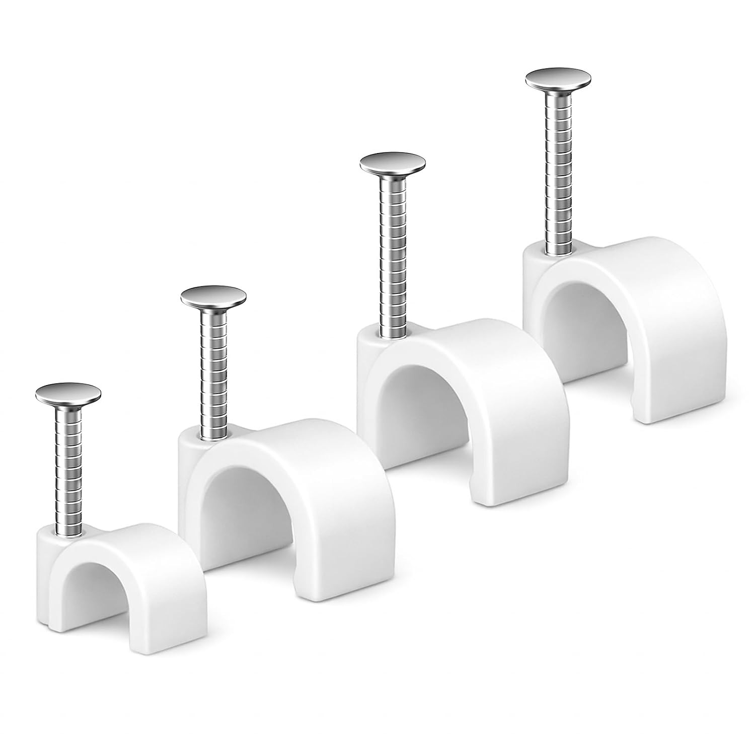 Cable Wire Clips 4Mm 6Mm 8Mm 10Mm (Pack of 200) Cable Management RG6 RG59 CAT5 C