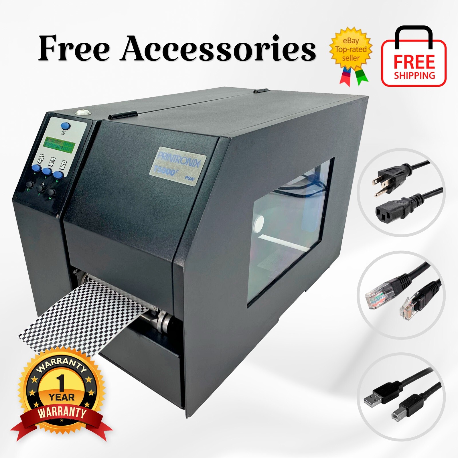 Printronix T5204r Thermal Transfer Barcode Label Printer LAN USB 1 YR WARRANTY