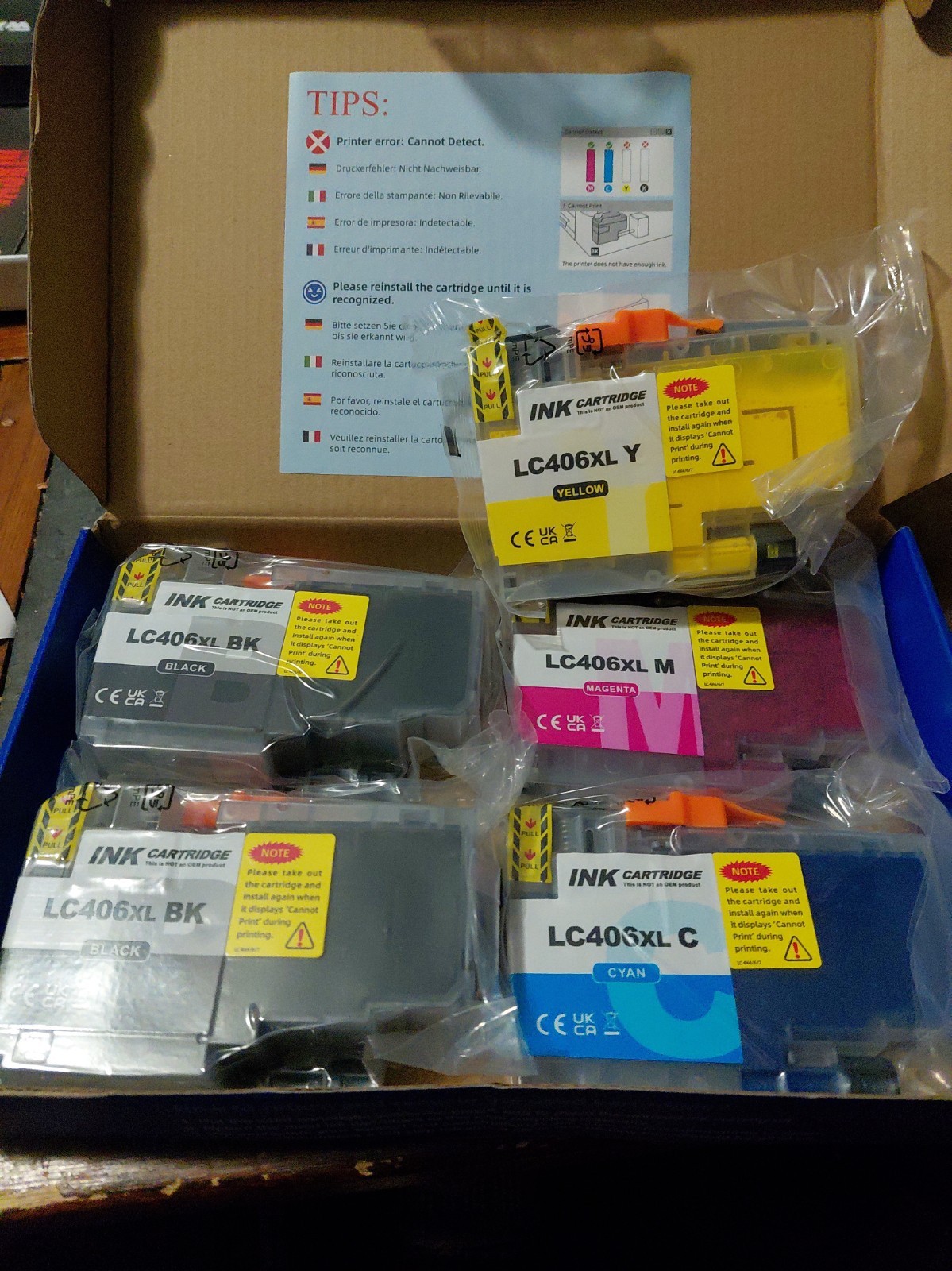 LC 406 XL Ink Cartridges for Brother MFC-J4335DW MFC-J4345DW MFC-J4535DW J5855DW
