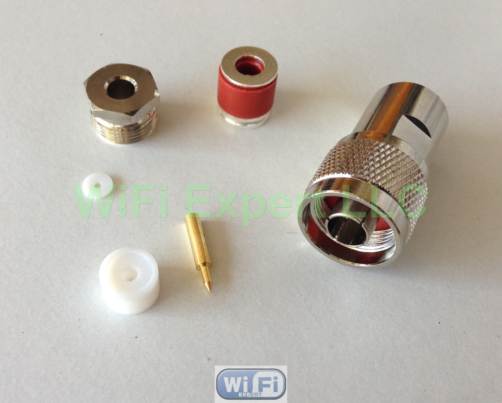 N Type Male Plug Clamp RG58 RG142 LMR195 RG400 RF Coax connector Ships from USA