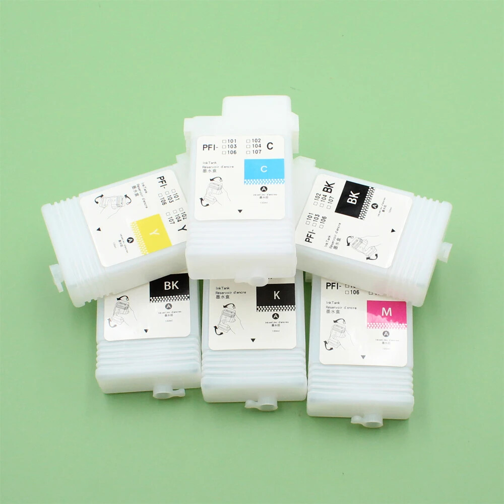 12 pc PFI-101 PFI 103 Empty Refill Ink Cartridge For Canon iPF5000 5100 6100