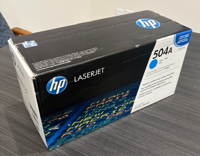 New  HP 504A Cyan Original LaserJet Toner Cartridge, CE251A
