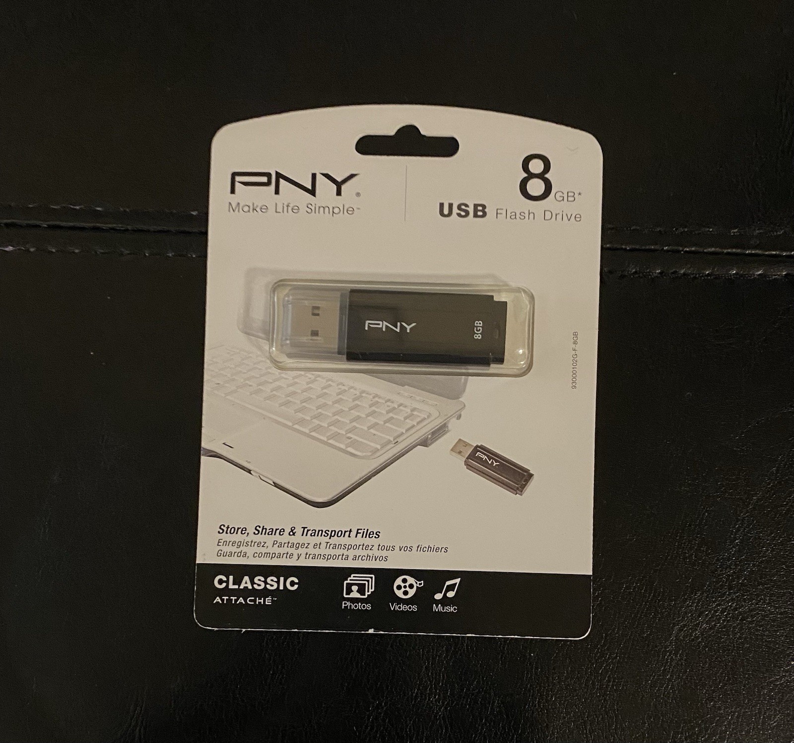 PNY 8GB Usb Flash Drive Store Share & Transport Files ~ Classic Attaché ~ New