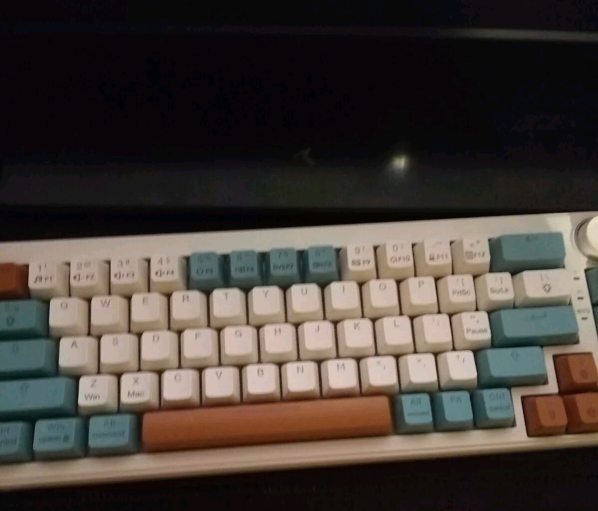 Blue-white-tan Mechanical Keyboard | Very Good Condition