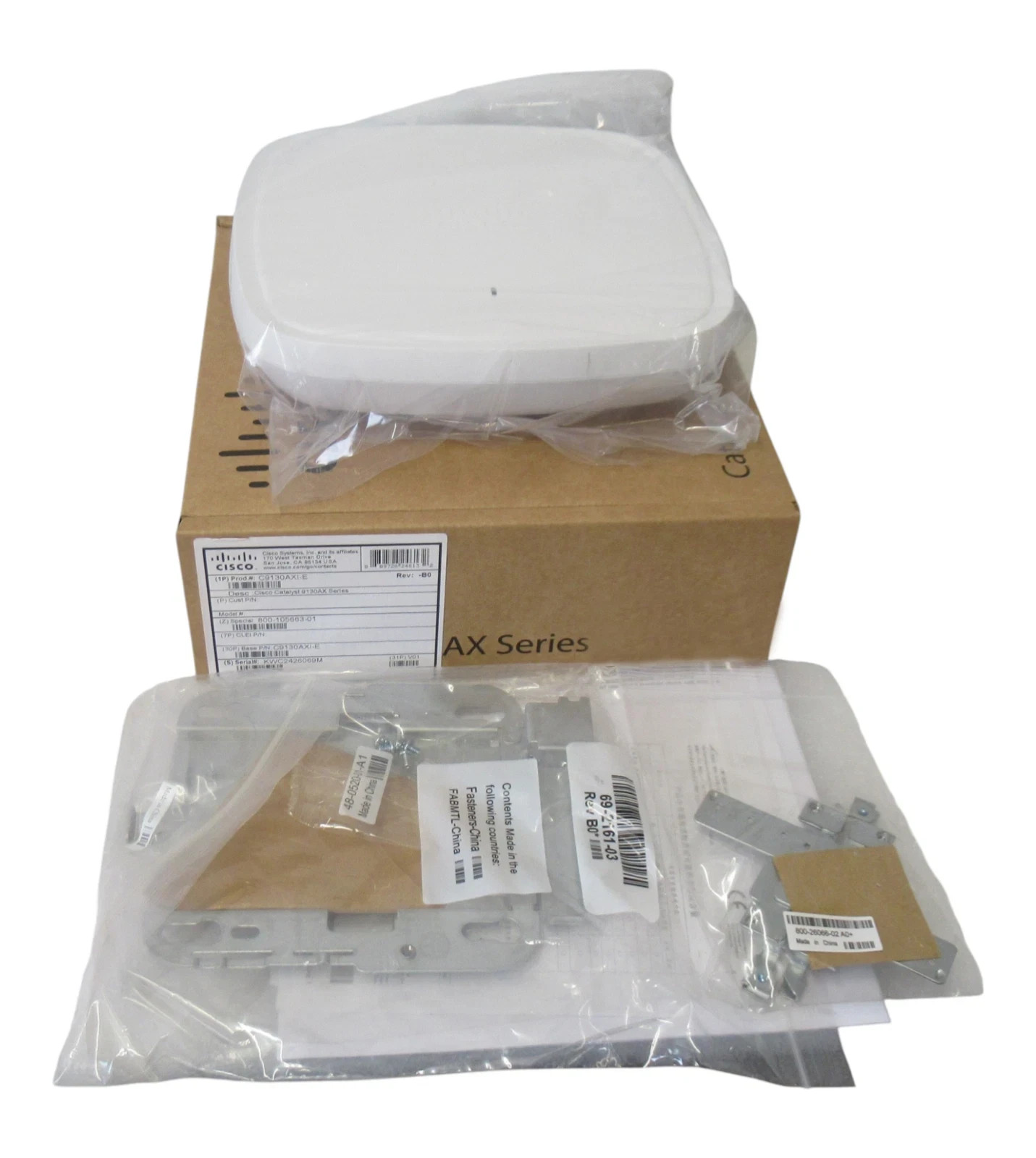 New Cisco Catalyst C9130AXI-E Wi-Fi 6 PoE Wireless Access Point + Wall Mount