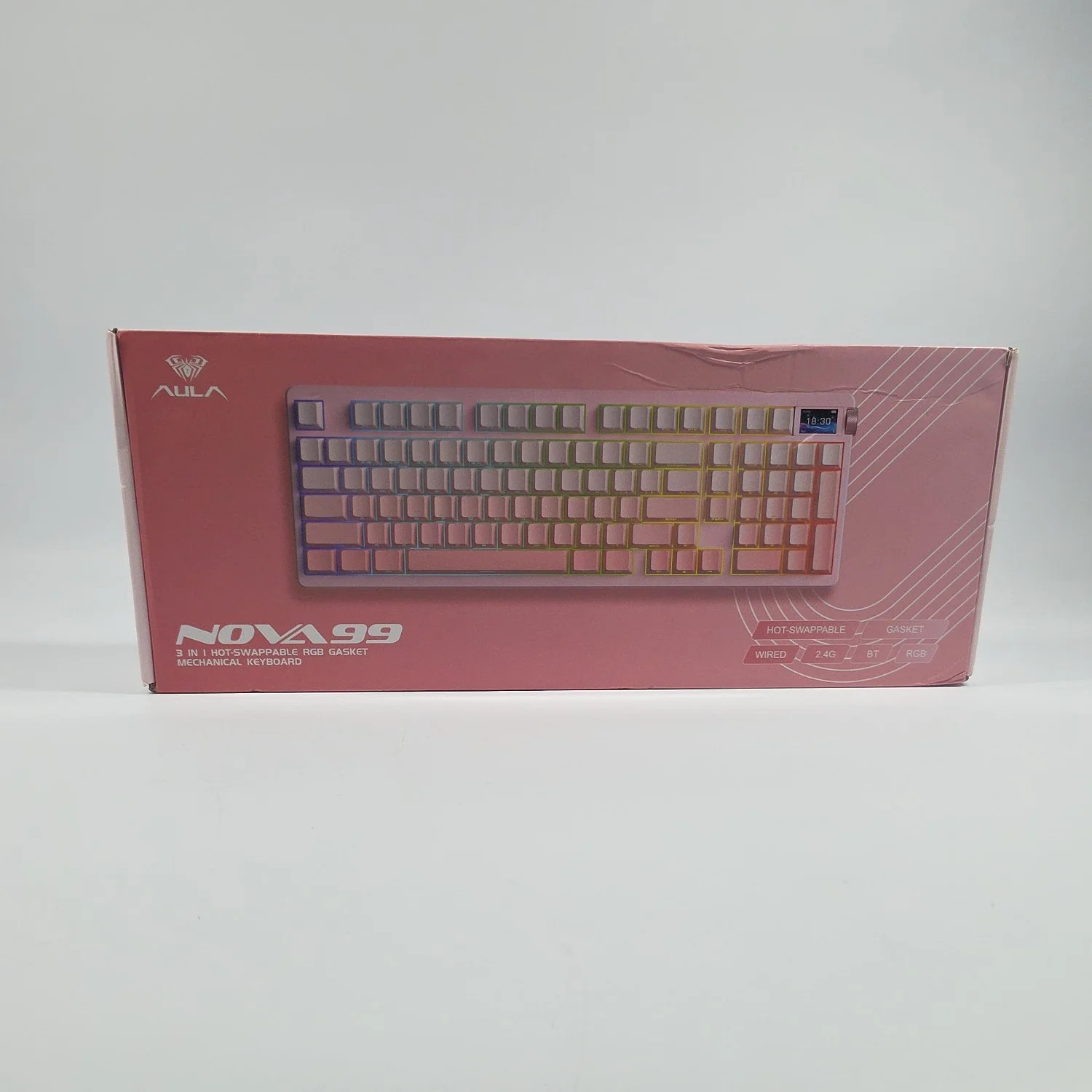 New AULA Nova 99 Wireless Keyboard Pink