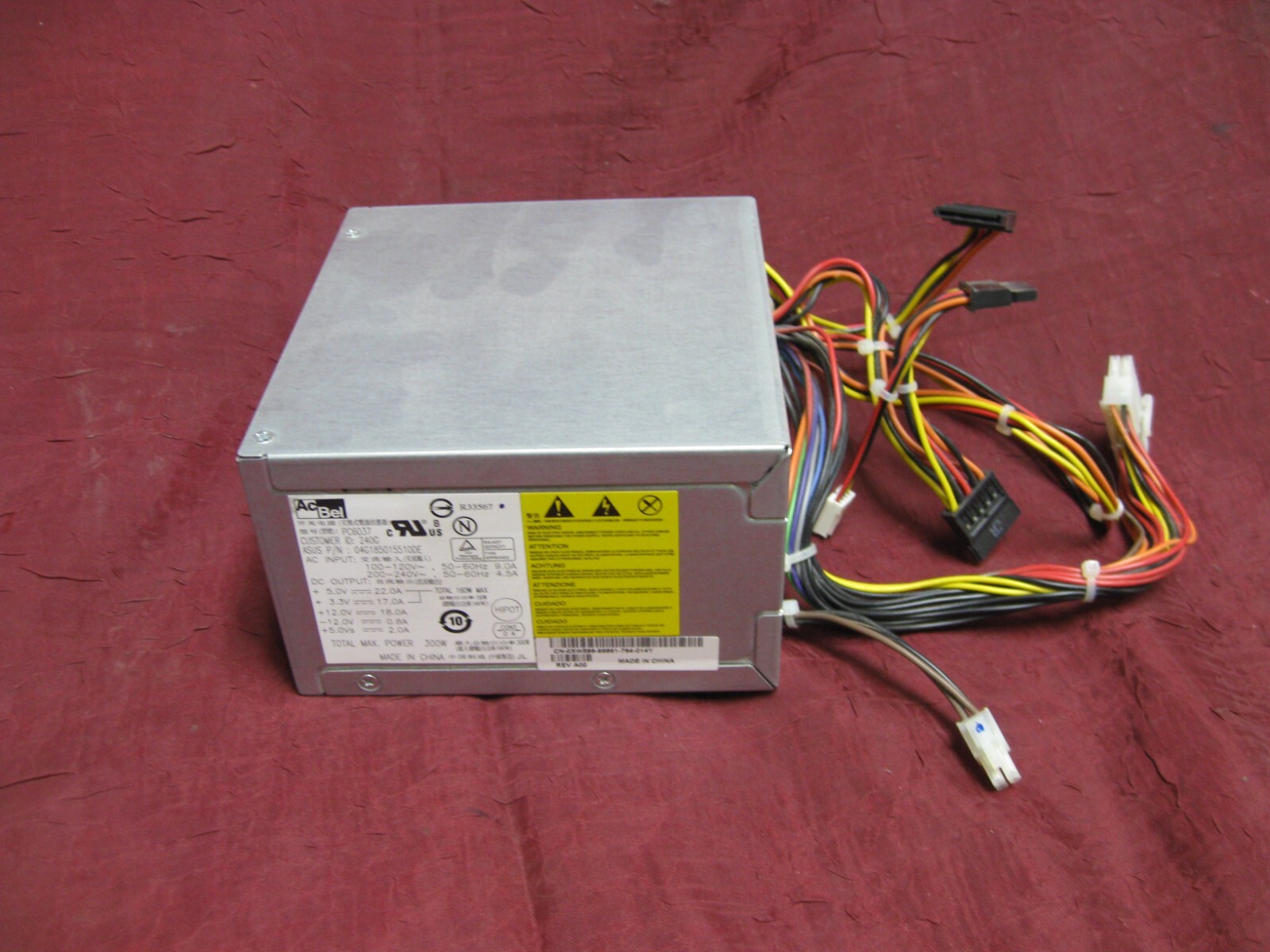 AcBel PC6037 OEM Dell Factory Original Power Supply Input 110V- 240V Output 300W