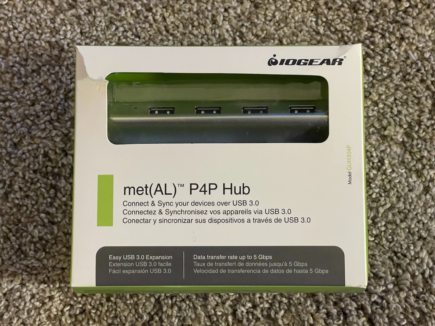Iogear Met[al] USB 3.0 Hub - 4 USB 3.0 Ports