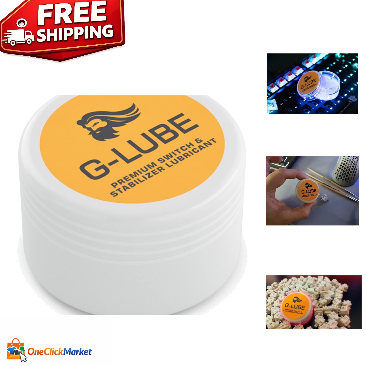 G-Lube Mechanical Keyboard Lubricant - Stable Synthetic Grease Jar