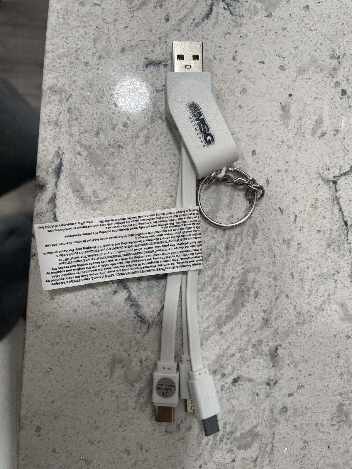 Madison Square Garden Micro  3-in-1 USB Type-C Micro USB USB 2.0 Keychain Adapt