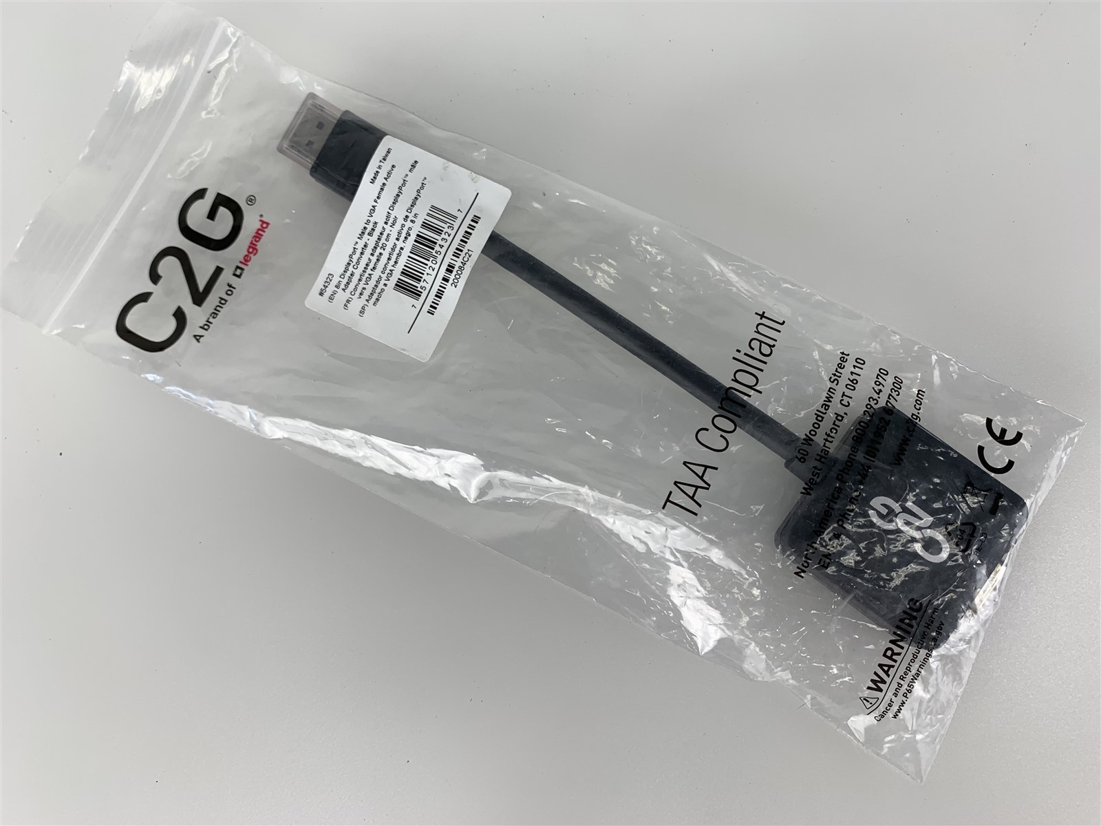 C2G Legrand Display Port Male to VGA Female Active Adapter Converter 54323