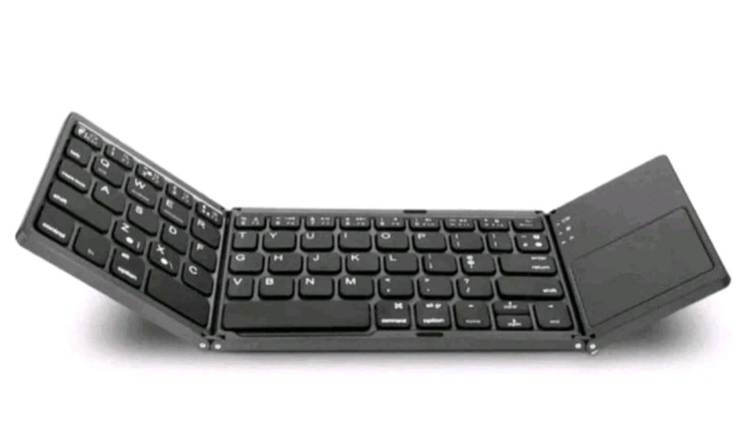 FOLDING WIRELESS KEYBOARD RECHARGEABLE KEYPAD SLIM COMPACT For PHONES & TABLETS