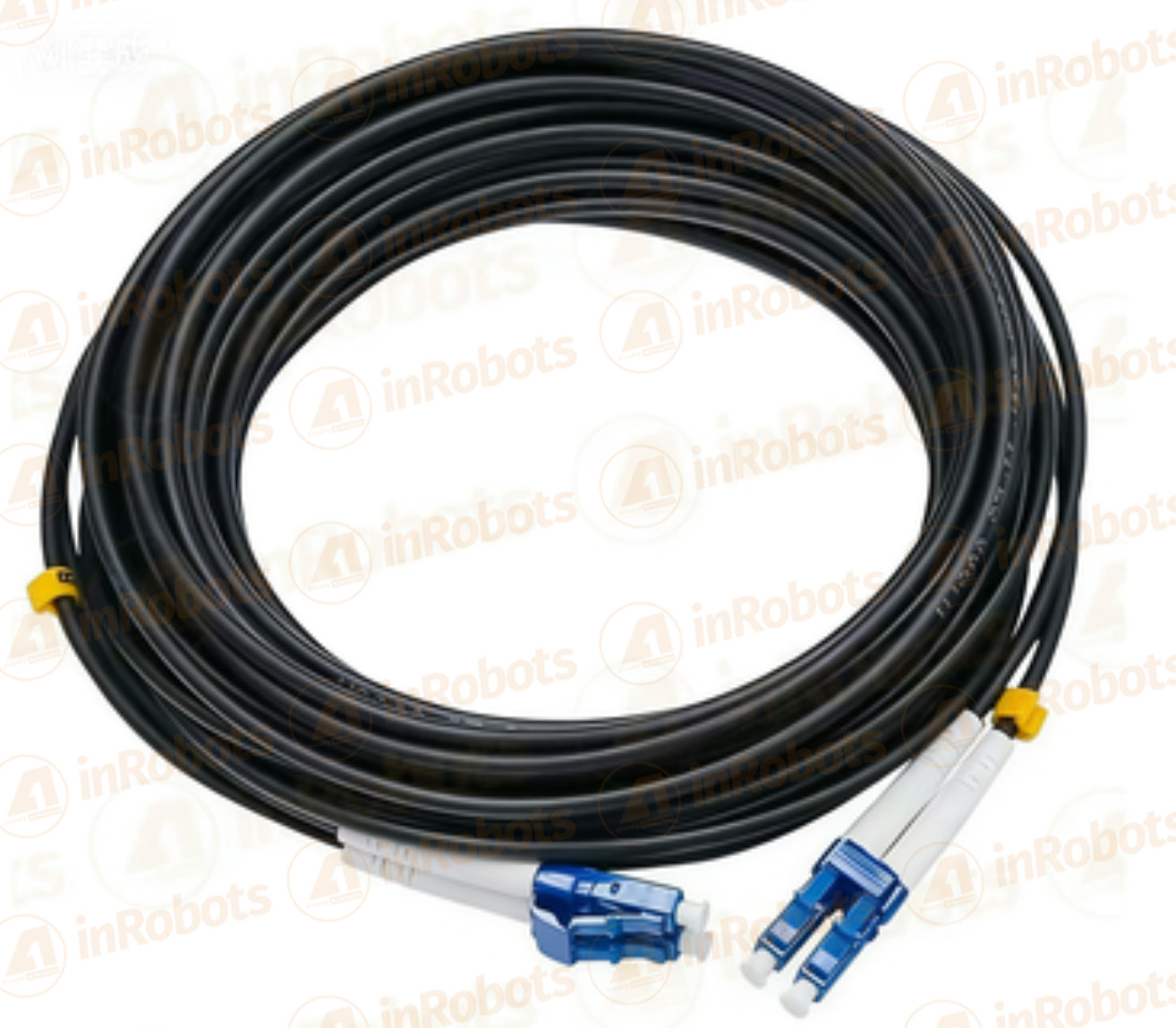 100 M Black Armored Fiber Cable LC-LC UPC SM 9/125 Duplex Optic Patch Cord 3.3mm