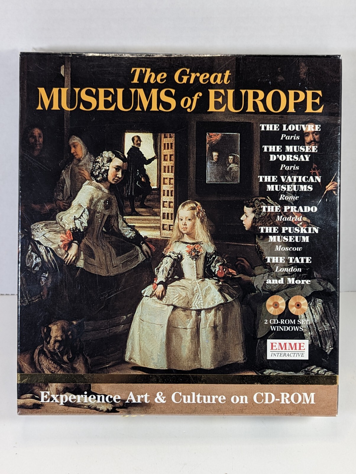 The Great Museums of Europe 2 Disc PC CD-ROM (NEW OLD STOCK, RARE SEALED IN BOX)